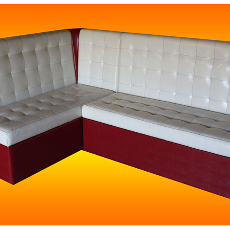 Бело-красный кухонный диван «Мурано»