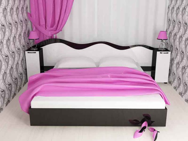 Кровать комбинированная двухцветная