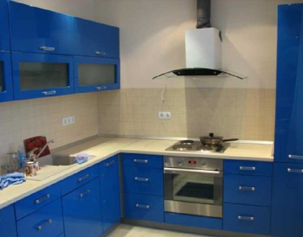 Кухня синяя