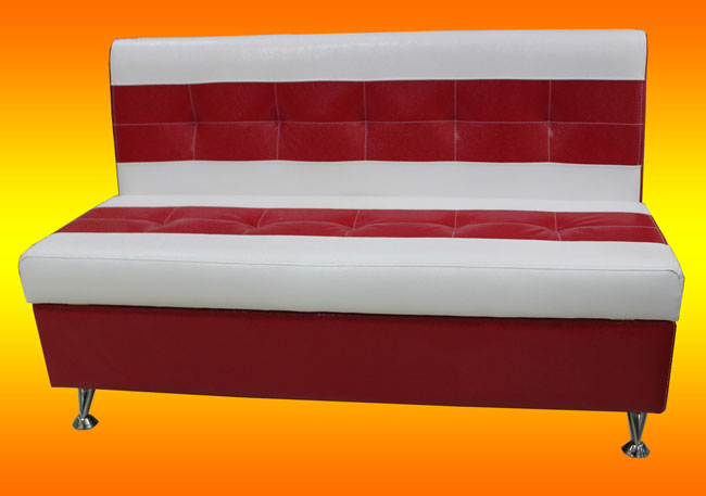 Кухонный диван бело-красный «Модерн»