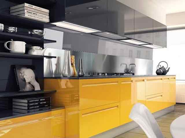 Кухонный набор современный с комбинированной цветовой гаммой