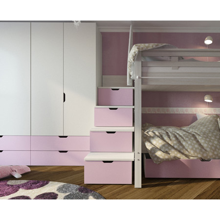 Набор детской мебели розово-белого цвета