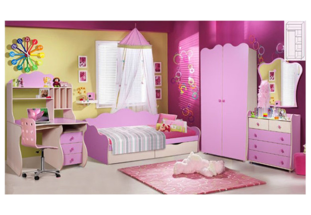 Набор мебели для детской розовый «Волшебница №1»