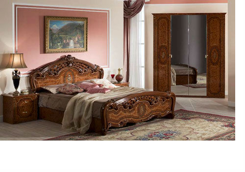 Спальный гарнитур с резным декором «Флоренция»